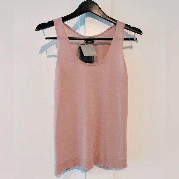 *NWT* Tom Ford Small Luxe Cashmere Lightweight Blush Sleeveless Tank Top - Picture 1 of 6
